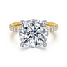 Winslow - 14K White-Yellow Gold Round Diamond Engagement Ring - 0.35 ct