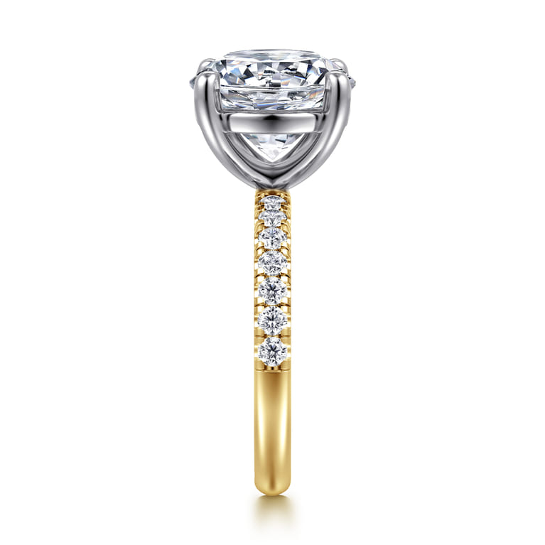 Winslow - 14K White-Yellow Gold Round Diamond Engagement Ring - 0.35 ct - Shot 5