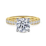 Winslow - 14K White-Yellow Gold Round Diamond Engagement Ring - 0.35 ct