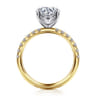 Winslow - 14K White-Yellow Gold Round Diamond Engagement Ring - 0.35 ct