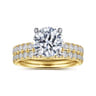 Winslow - 14K White-Yellow Gold Round Diamond Engagement Ring - 0.35 ct