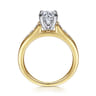 Nicola - 14K White-Yellow Gold Round Diamond Channel Set Engagement Ring - 0.46 ct