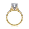 Erica - 14K White-Yellow Gold Round Diamond Engagement Ring - 0.51 ct