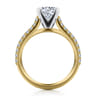 Shanna - 14K White-Yellow Gold Round Diamond Engagement Ring - 0.3 ct