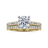 Shanna - 14K White-Yellow Gold Round Diamond Engagement Ring - 0.3 ct