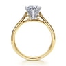 Danielle - 14K White-Yellow Gold Round Diamond Channel Set Engagement Ring - 0.31 ct