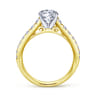 Bridget - 14K White-Yellow Gold Round Diamond Engagement Ring - 0.5 ct