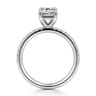 Twain - 18K White Gold Emerald Cut Diamond Engagement Ring - 0.2 ct