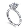 Winslow - 18K White Gold Emerald Cut Diamond Engagement Ring - 0.35 ct