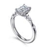 Carinna - 18K White Gold Emerald Cut Diamond Engagement Ring - 0.23 ct