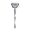 Carinna - 18K White Gold Emerald Cut Diamond Engagement Ring - 0.23 ct
