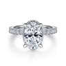 Yale - 18K White Gold Oval Diamond Engagement Ring - 0.73 ct
