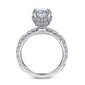 Yale - 18K White Gold Oval Diamond Engagement Ring - 0.73 ct