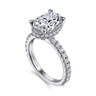 Yale - 18K White Gold Oval Diamond Engagement Ring - 0.73 ct