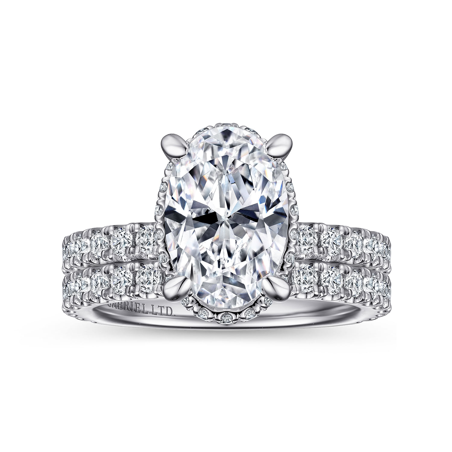 Yale - 18K White Gold Oval Diamond Engagement Ring - 0.73 ct - Shot 4