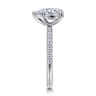 Twain - 18K White Gold Pear Shape Diamond Engagement Ring - 0.2 ct