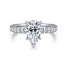Winslow - 18K White Gold Pear Shape Diamond Engagement Ring - 0.35 ct