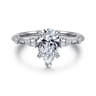 Carinna - 18K White Gold Pear Shape Diamond Engagement Ring - 0.23 ct