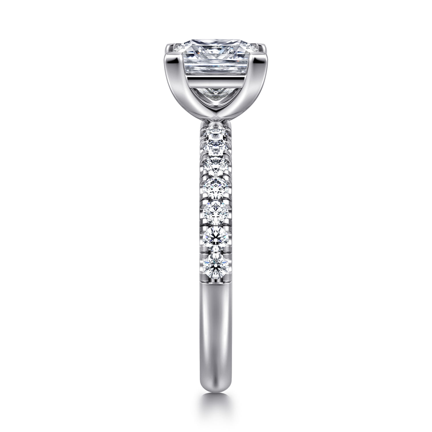 Winslow - 18K White Gold Princess Cut Diamond Engagement Ring - 0.35 ct - Shot 4