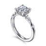 Carinna - 18K White Gold Princess Cut Diamond Engagement Ring - 0.23 ct