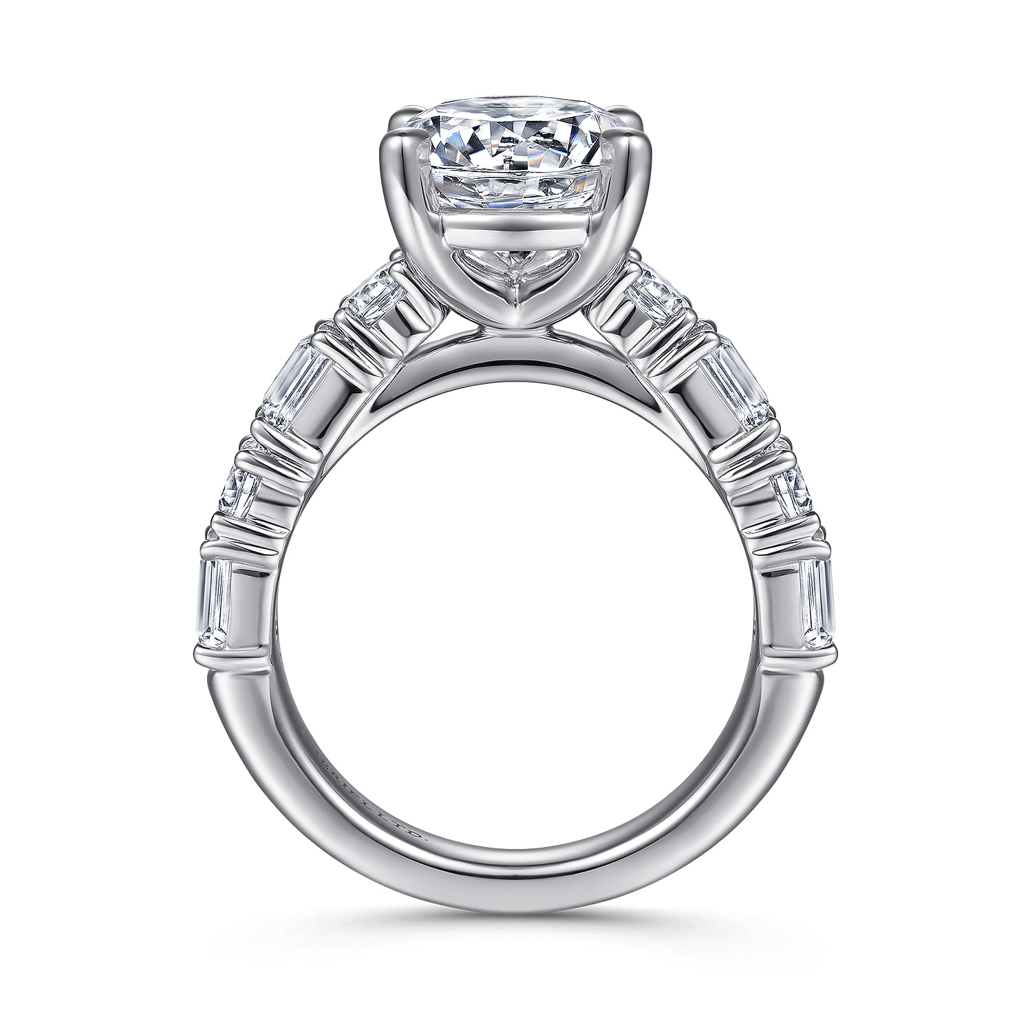 Briella - 18K White Gold Round Diamond Engagement Ring - 1.55 ct - Shot 2