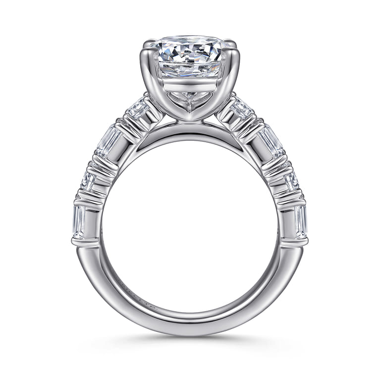 Briella - 18K White Gold Round Diamond Engagement Ring - 1.55 ct - Shot 2