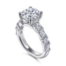 Briella - 18K White Gold Round Diamond Engagement Ring - 1.55 ct