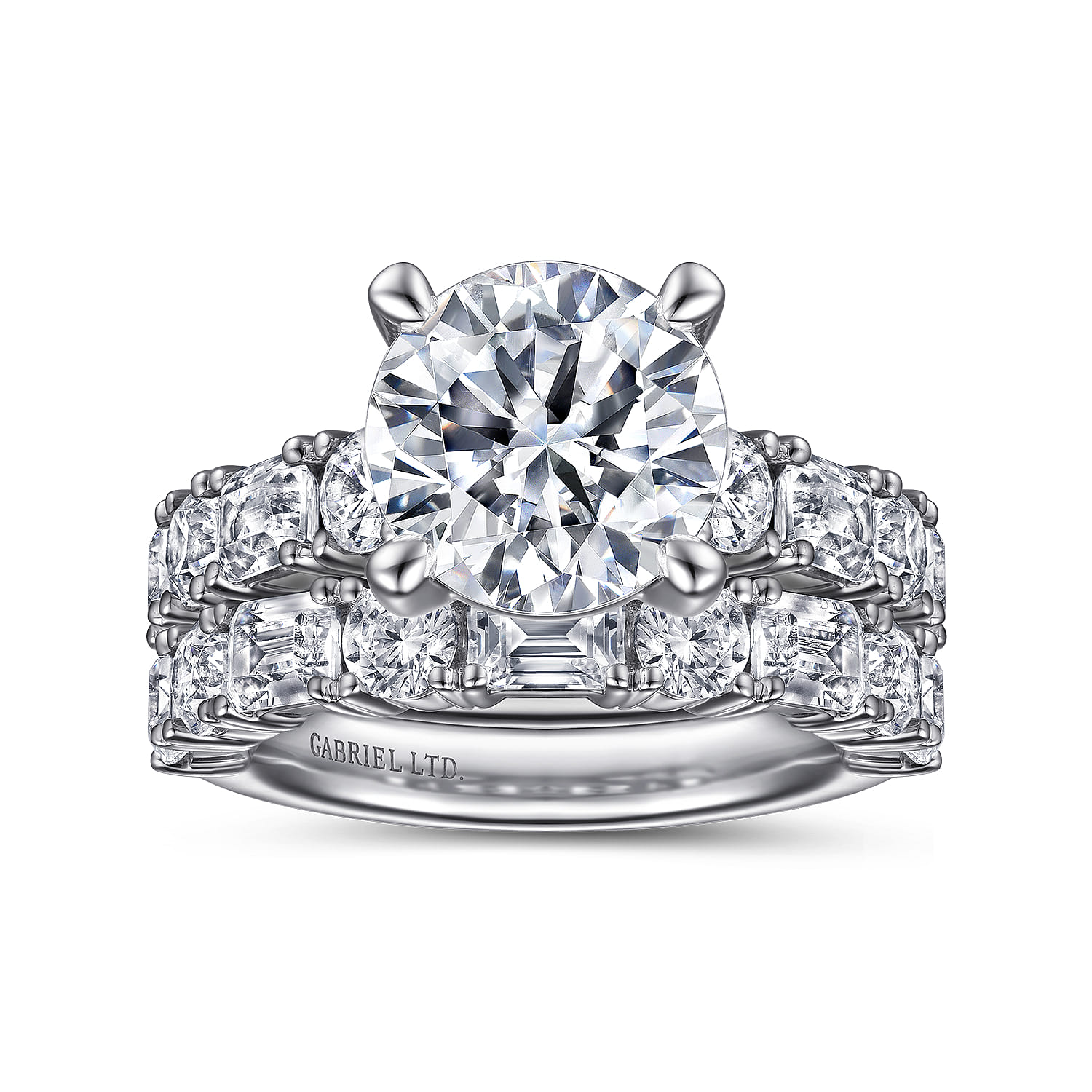 Briella - 18K White Gold Round Diamond Engagement Ring - 1.55 ct - Shot 4