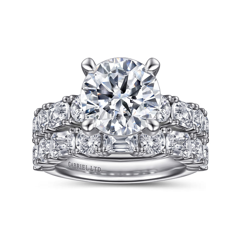 Briella - 18K White Gold Round Diamond Engagement Ring - 1.55 ct - Shot 4