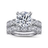 Briella - 18K White Gold Round Diamond Engagement Ring - 1.55 ct