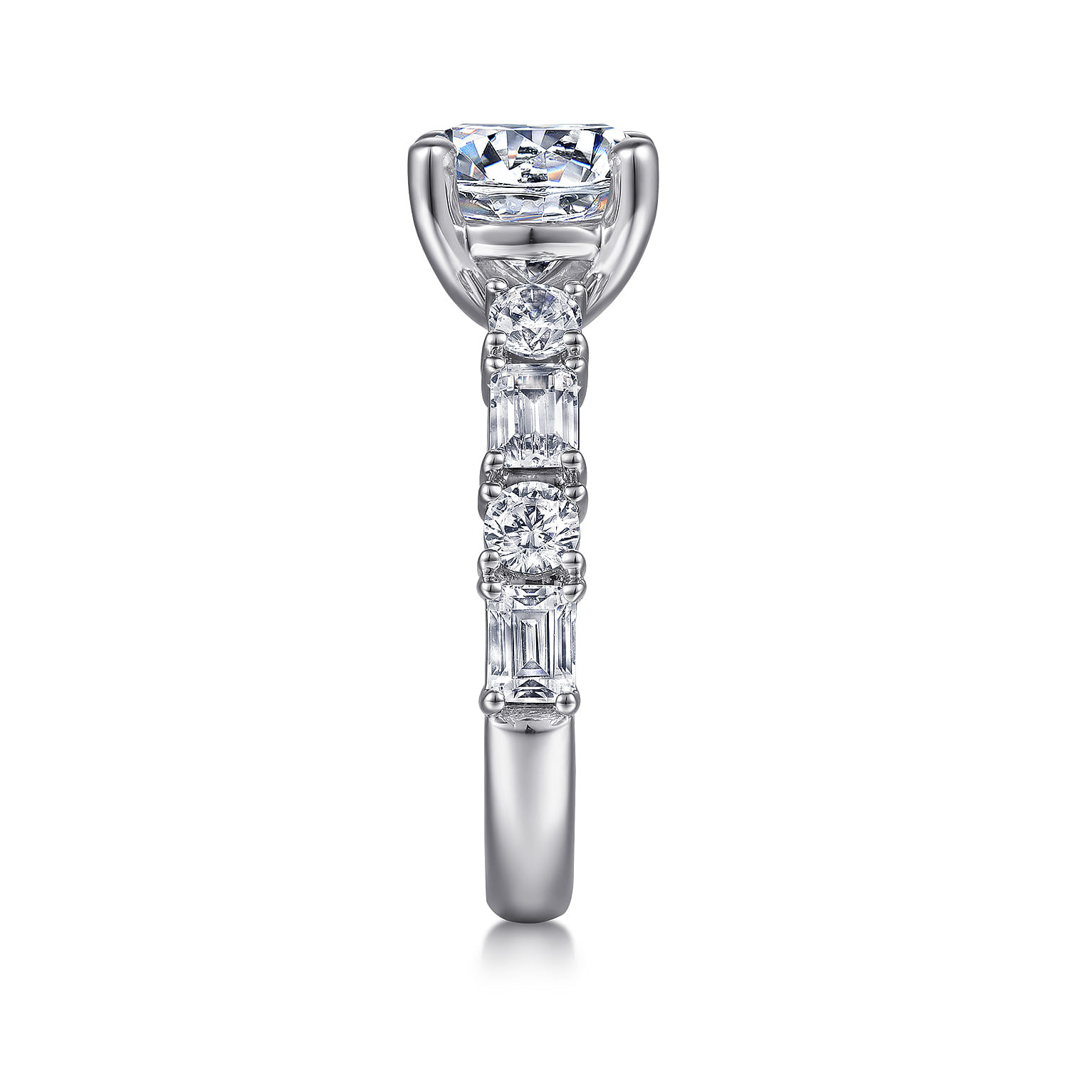 Briella - 18K White Gold Round Diamond Engagement Ring - 1.55 ct - Shot 5
