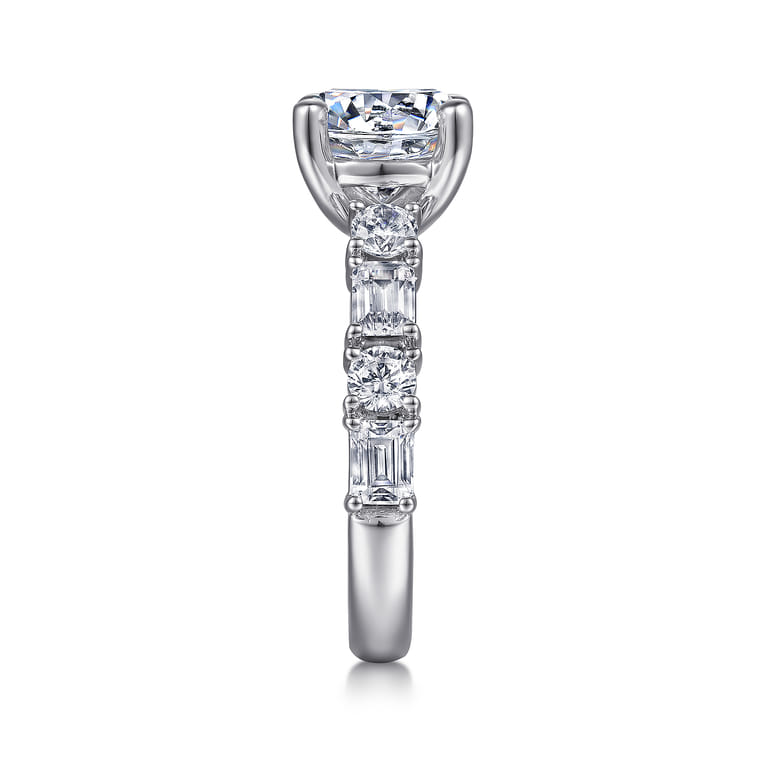 Briella - 18K White Gold Round Diamond Engagement Ring - 1.55 ct - Shot 5