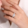 Briella - 18K White Gold Round Diamond Engagement Ring - 1.55 ct