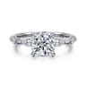 Carinna - 18K White Gold Round Diamond Engagement Ring - 0.23 ct