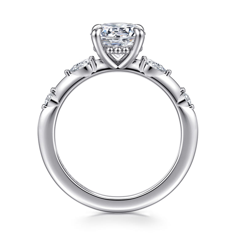 Carinna - 18K White Gold Round Diamond Engagement Ring - 0.23 ct - Shot 2