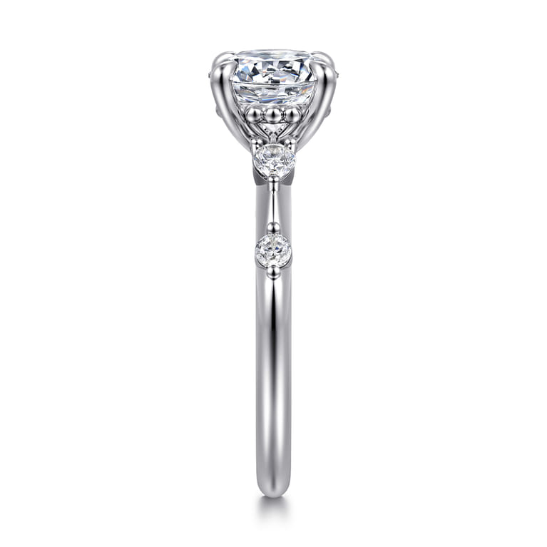Carinna - 18K White Gold Round Diamond Engagement Ring - 0.23 ct - Shot 4