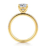 Twain - 18K Yellow Gold Cushion Cut Diamond Engagement Ring - 0.2 ct