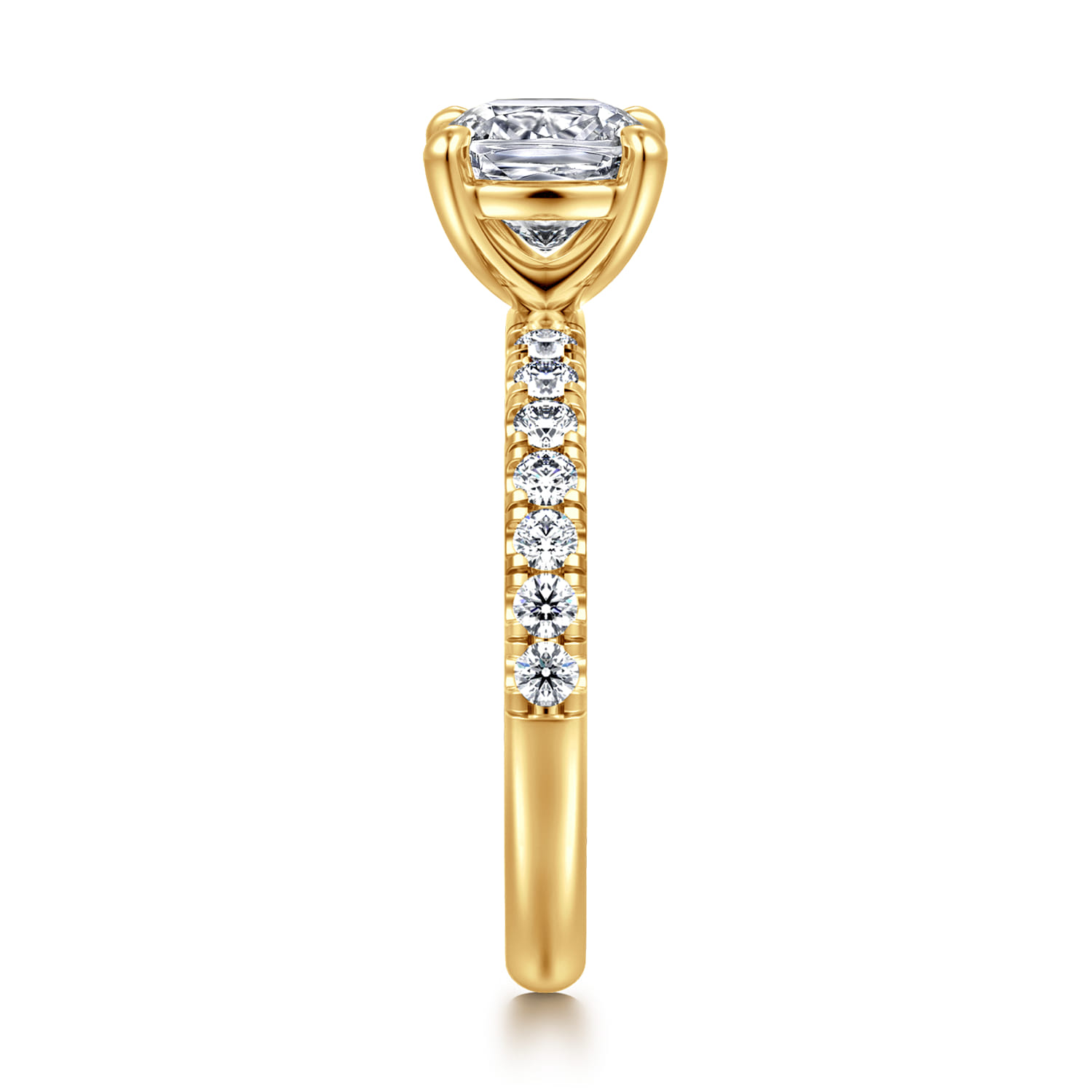 Winslow - 18K Yellow Gold Cushion Cut Diamond Engagement Ring - 0.35 ct - Shot 4