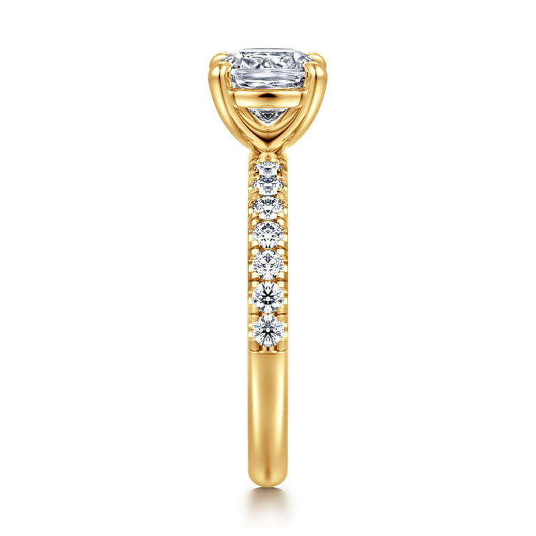 Winslow - 18K Yellow Gold Cushion Cut Diamond Engagement Ring - 0.35 ct - Shot 4