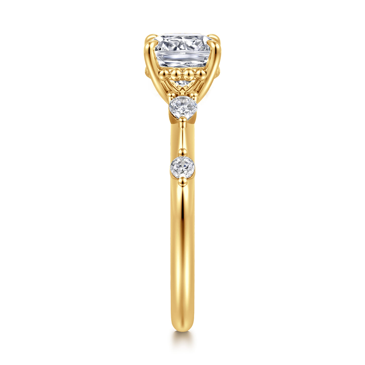 Carinna - 18K Yellow Gold Cushion Cut Diamond Engagement Ring - 0.23 ct - Shot 4