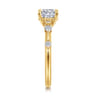 Carinna - 18K Yellow Gold Cushion Cut Diamond Engagement Ring - 0.23 ct