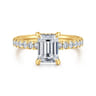 Winslow - 18K Yellow Gold Emerald Cut Diamond Engagement Ring - 0.35 ct