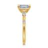 Carinna - 18K Yellow Gold Emerald Cut Diamond Engagement Ring - 0.23 ct