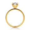 Twain - 18K Yellow Gold Marquise Shape Diamond Engagement Ring - 0.2 ct
