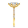 Twain - 18K Yellow Gold Marquise Shape Diamond Engagement Ring - 0.2 ct