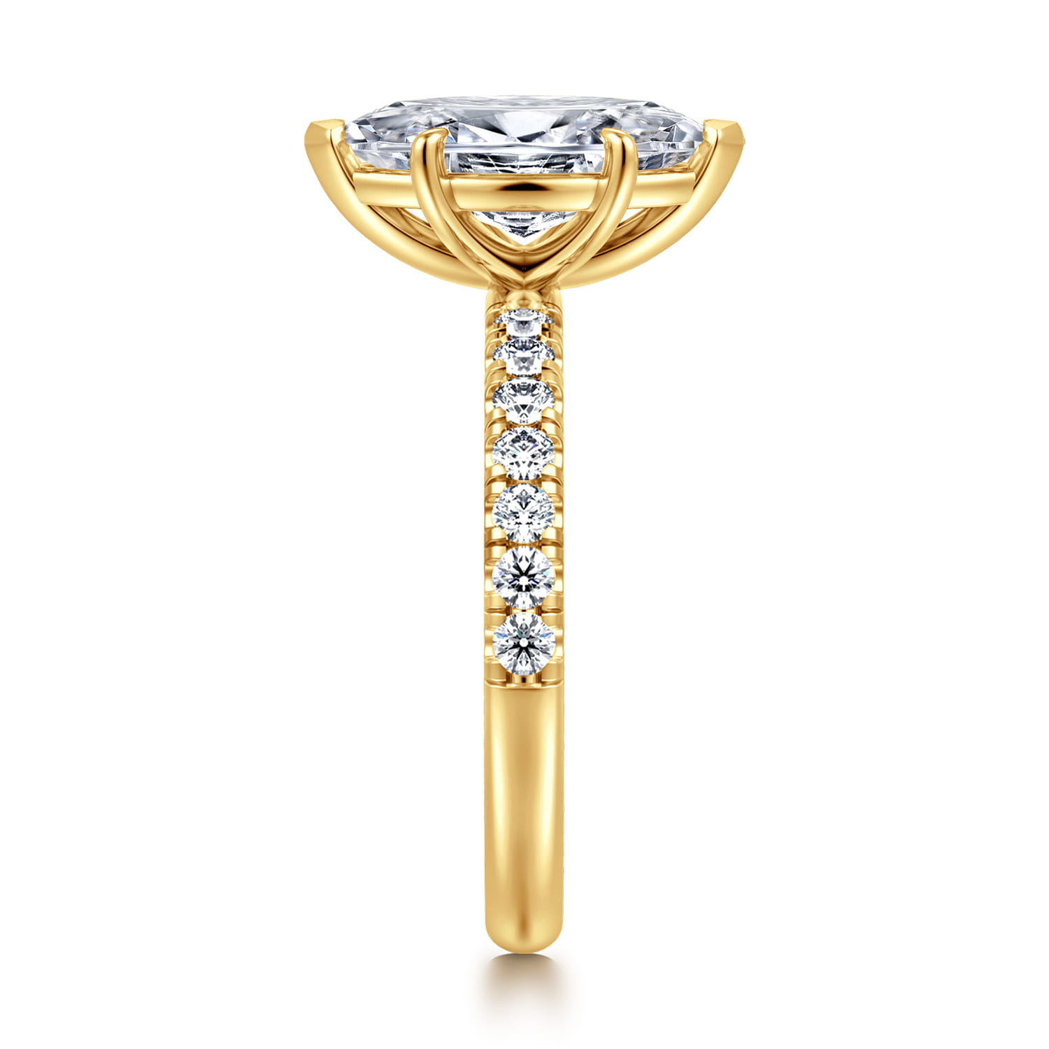 Winslow - 18K Yellow Gold Marquise Shape Diamond Engagement Ring - 0.35 ct - Shot 4