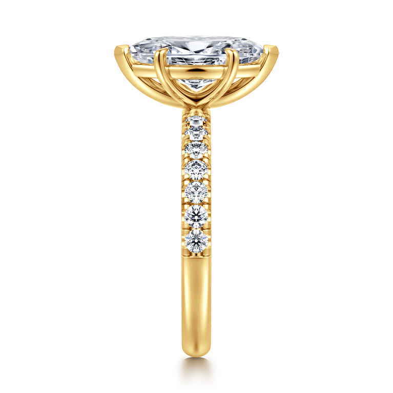 Winslow - 18K Yellow Gold Marquise Shape Diamond Engagement Ring - 0.35 ct - Shot 4