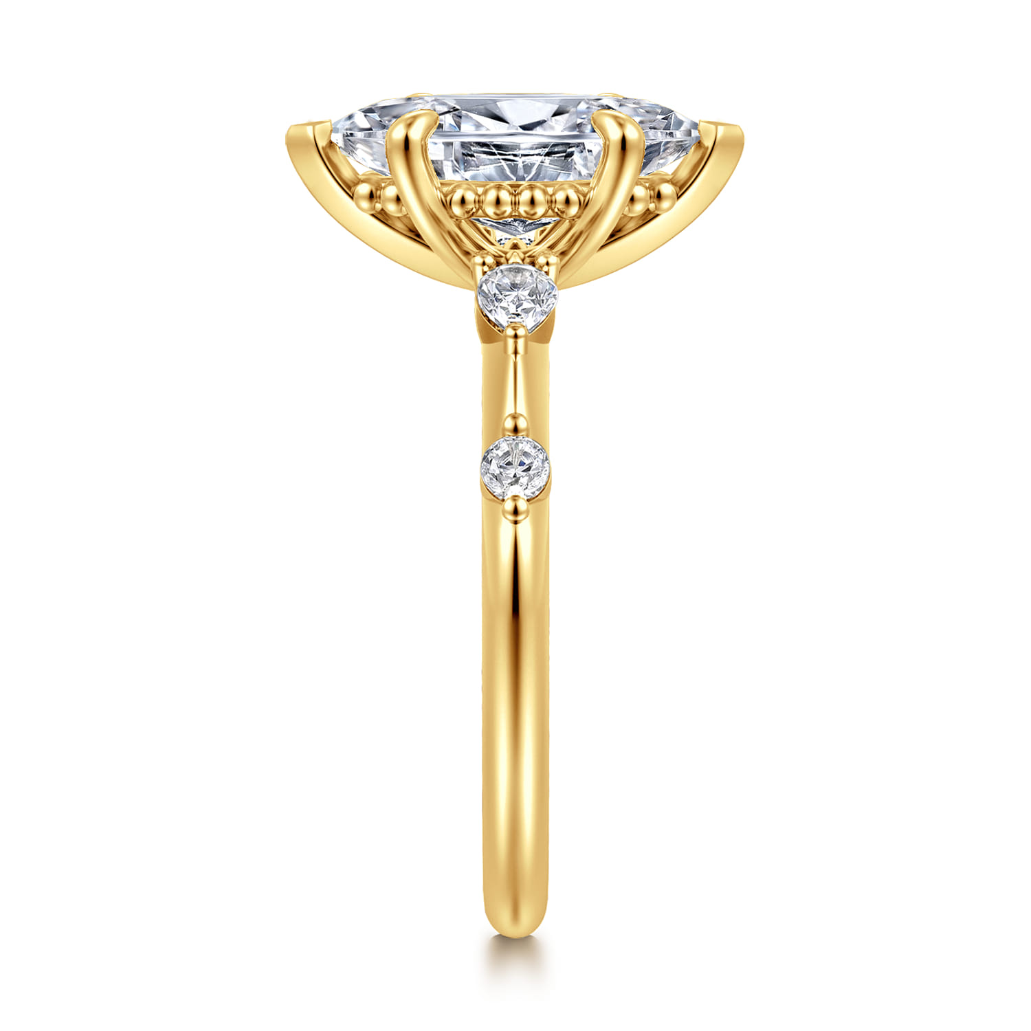 Carinna - 18K Yellow Gold Marquise Shape Diamond Engagement Ring - 0.23 ct - Shot 4