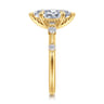 Carinna - 18K Yellow Gold Marquise Shape Diamond Engagement Ring - 0.23 ct
