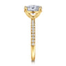 Twain - 18K Yellow Gold Oval Diamond Engagement Ring - 0.2 ct